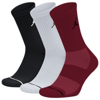 Black/White/Red- Jrdn 3pk Ed Crw Sck-bk/wh/rd