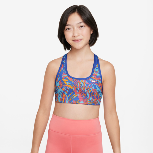 Nike Kids' Girls Swoosh Reversible Bra Se+ In Hyper Royal/baltic