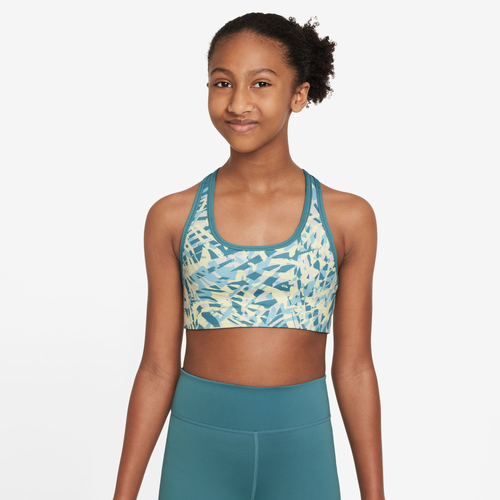 

Nike Girls Nike Swoosh Reversible Bra SE+ - Girls' Grade School Mineral Teal/Citron Tint Size M