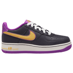 Boys' Grade School - Nike Air Force 1 Low - Cave Purple/Solar Flare/Light Bone