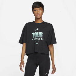 Women's - Jordan Short Sleeve Boxy Crew - Black/White