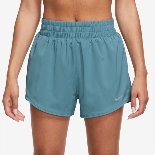 

Nike Womens Nike One Dri-FIT HR 3 Inch BR Shorts - Womens Noise Aqua/Reflective Silver Size S
