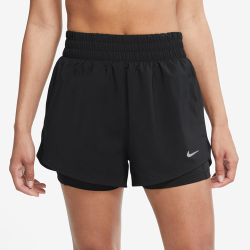 

Nike Womens Nike One Dri-FIT HR 3 Inch 2N1 Shorts - Womens Black/Reflective Silver Size S