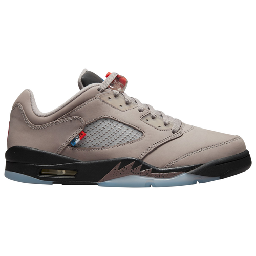 

Jordan Mens Jordan Retro 5 Low - Mens Basketball Shoes Gray/Blue/Black Size 9.5