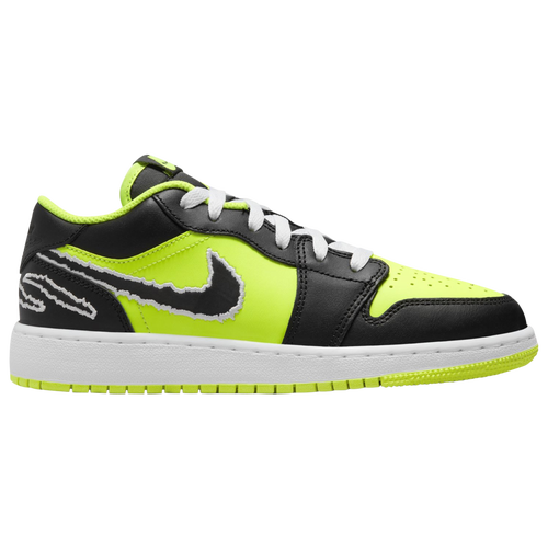 

Boys Jordan Jordan AJ 1 Low SE HNS - Boys' Grade School Basketball Shoe Volt/Black/White Size 06.0