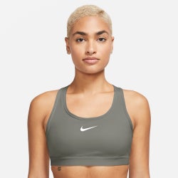Women's - Nike Dri-FIT Swoosh Medium Support Bra - White/Light Army