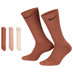Men's - Nike 3 Pack Dri-FIT Plus Crew Socks - Beige/Beige