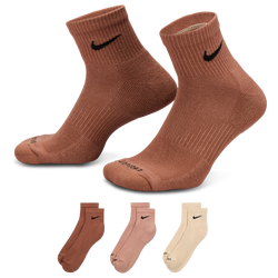 Men's - Nike 3 Pack Dri-FIT Plus Quarter Socks - Tan/Tan/Tan