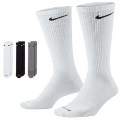 Nike 3 Pack Everyday Plus Lightweight Crew Socks - White/Gray/Black