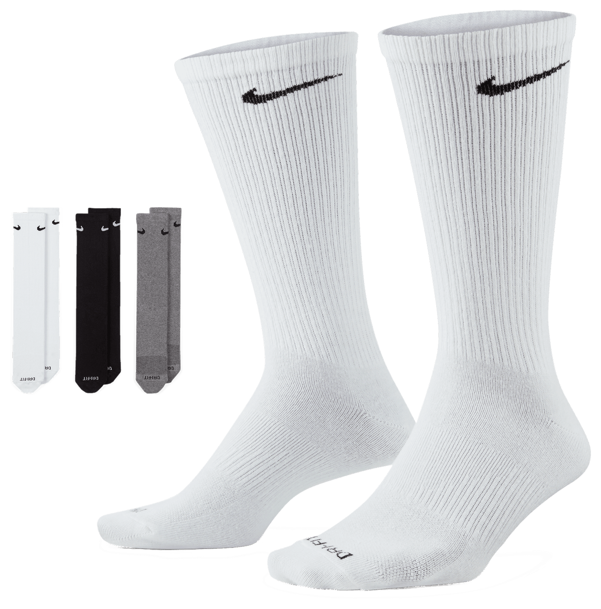 Nike 3 Pack Everyday Plus Lightweight Crew Socks