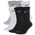 Nike 6 Pack Everyday Plus Cushioned Socks - Men's White/Dark Grey Heather/Black
