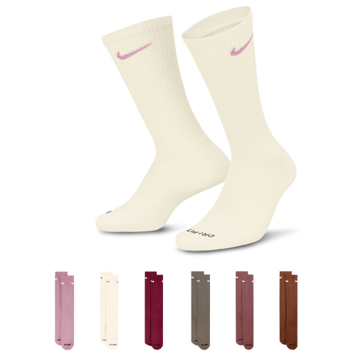 Nike Mens  6 Pack Everyday Plus Cushioned Socks In Pink/pink