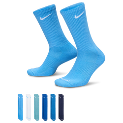 Men's - Nike 6 Pack Everyday Plus Cushioned Socks - Midnight Navy/University Blue