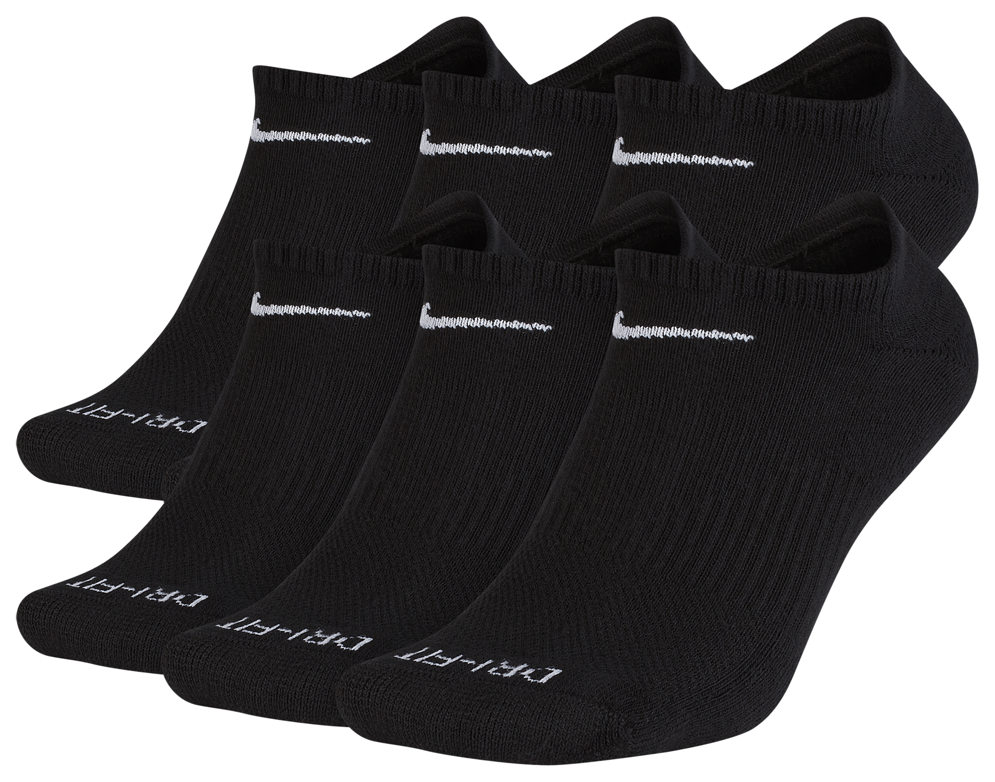 Nike 6 Pack Dri-FIT Plus No Show Socks - Men's