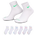 Nike 6 Pack Dri-FIT Plus Quarter Socks - Men's White/Volt/Pink