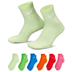 Men's - Nike 6 Pack Dri-FIT Plus Quarter Socks - Volt/Action Green/Blue