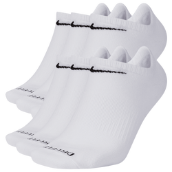 Men's - Nike 6 Pack Everyday No Show Socks - White/Black