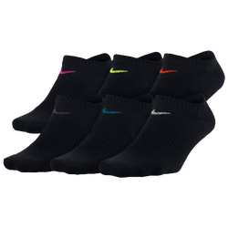 Women's - Nike 6PK Lightweight No Show Socks - Black/Multicolor