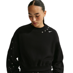 Women's - Nike Oversized crop Crew - Sail/Black