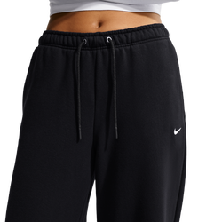 Women's - Nike Fleece Openhem wide leg pant - Black/Sail