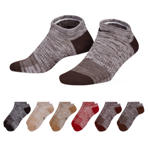 Nike Everyday Lightweight No-show Training Socks In Brown/white/cinnabar