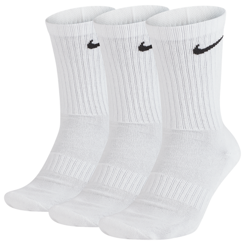 

Nike Mens Nike Everyday Cush Crew 3PR - Mens White/Black Size M