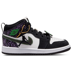 Boys' Preschool - Jordan Air Jordan 1 Mid SE - Black/Green/Purple