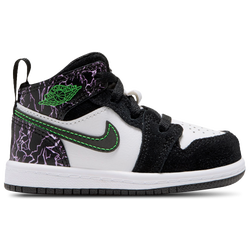 Boys' Toddler - Jordan AJ 1 Mid SE - Black/Green/Purple