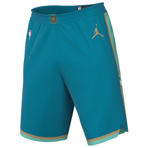 

Nike Mens Nike Hornets Dri-FIT Swingman Shorts CE 23 - Mens Rapid Teal/Club Gold Size L