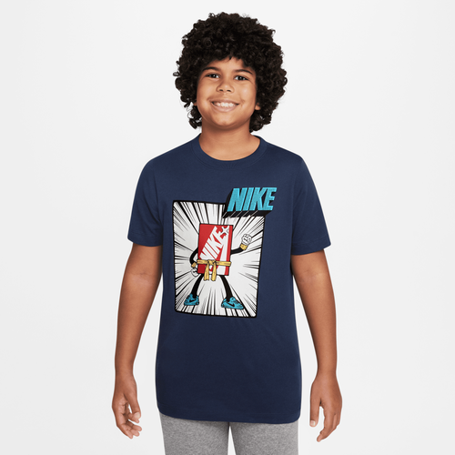 

Boys Nike Nike NSW Brand Mark Boxy T-Shirt - Boys' Grade School Midnight Navy Size XL