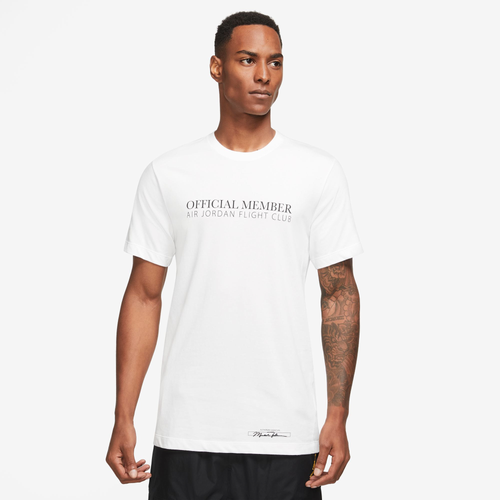 Jordan Mens  Flight Mvp Sig Crew In White/white