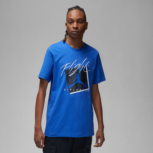 Jordan Mens  Brand Gfx Crew 1 In Blue/black/white