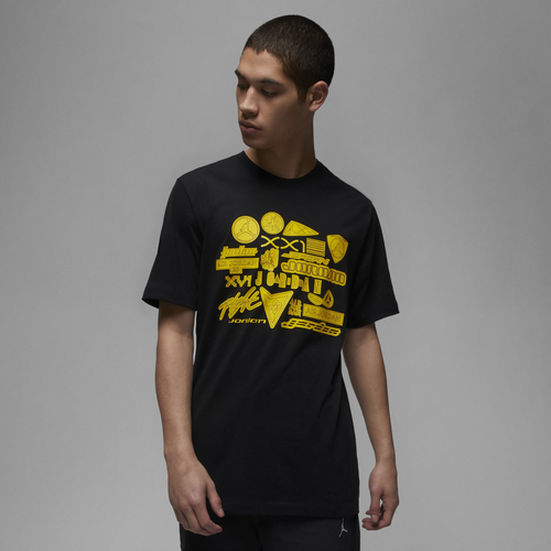 

Jordan Mens Jordan Brand GFX Crew 4 - Mens Black/Tour Yellow Size XXL