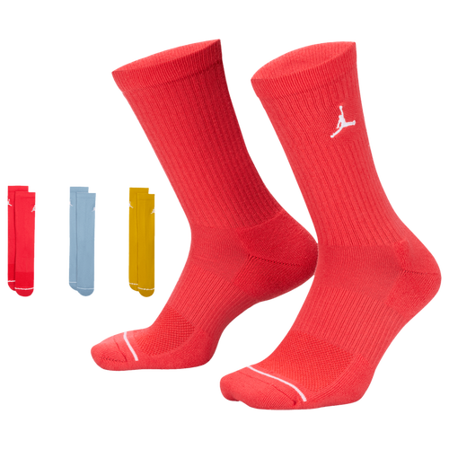 Jordan Mens  Every Day Cushioned Crew 3 Pack Socks In Multi