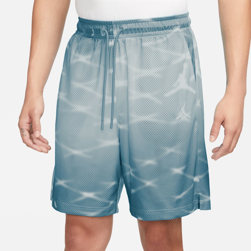 Jordan Mens  All Over Print Shorts In Aquatone/white