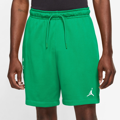 

Jordan Mens Jordan Essential LBR Shorts - Mens White/Lucky Green Size L