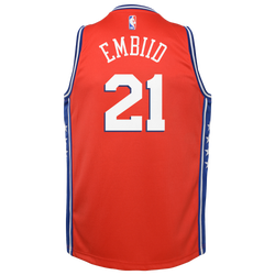 Boys' Grade School - Jordan 76ers Statement Swingman Jersey - Red/White