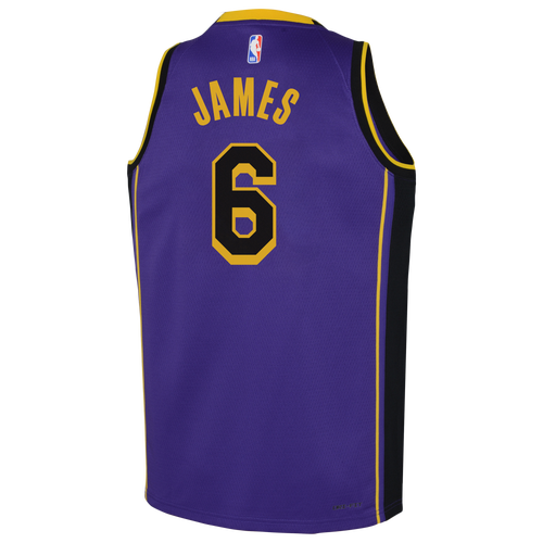 Boys Jordan Jordan Lakers Statement Swingman Jersey - Boys' Grade School Purple/Yellow Size XL