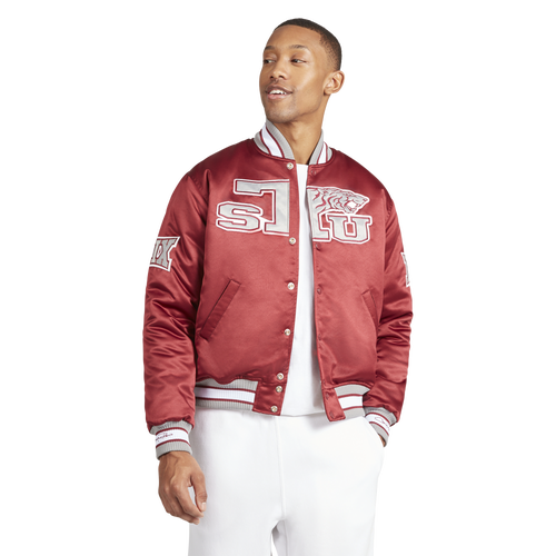 

Campus Remix Mens Campus Remix Texas Southern University Satin Jacket - Mens Maroon/Maroon Size XL