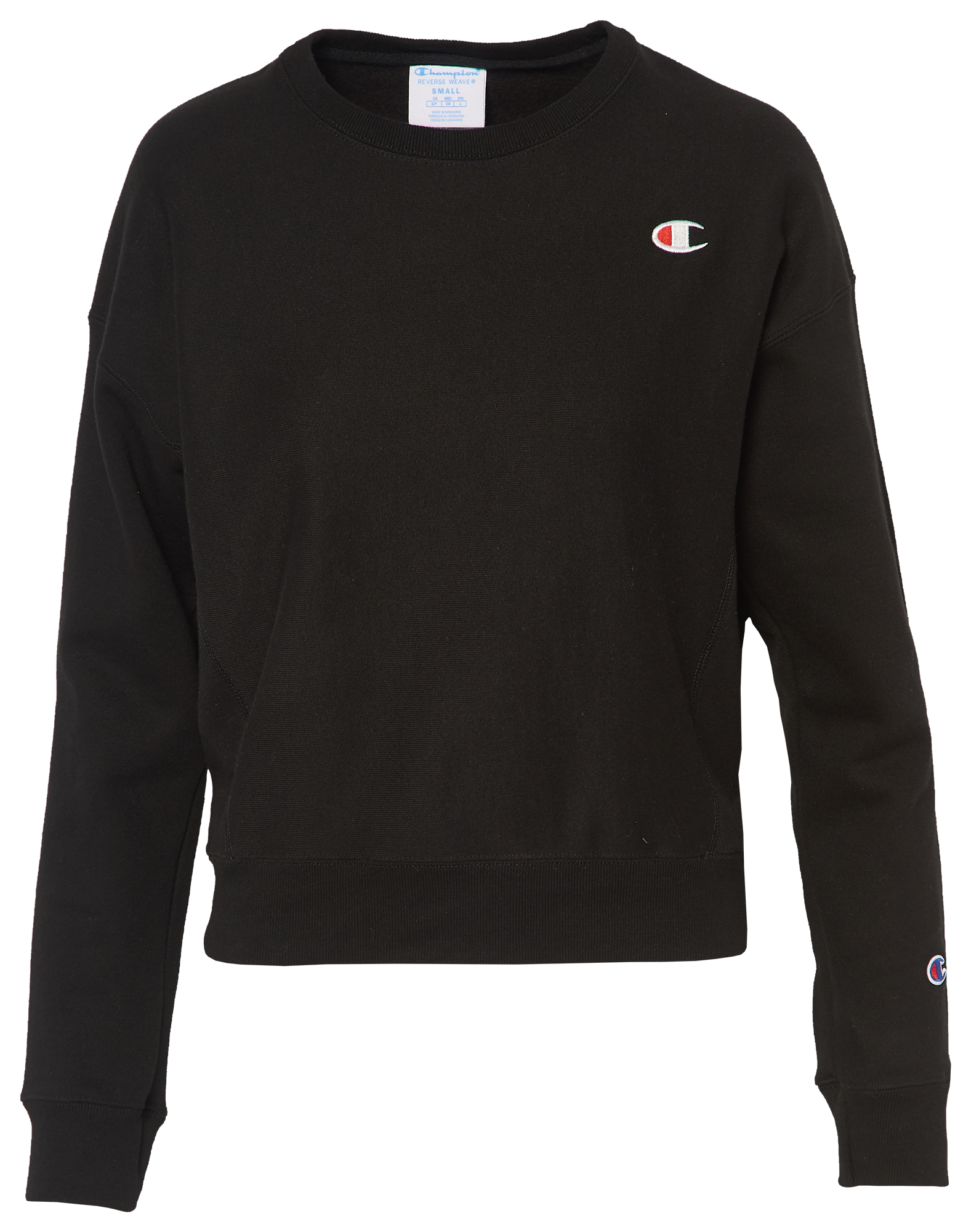 all black champion crewneck