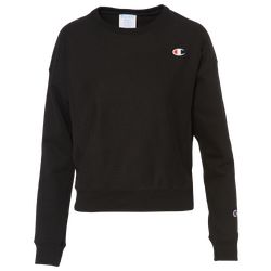 Women's - Champion Reverse Weave Crew - Black/Black/Red