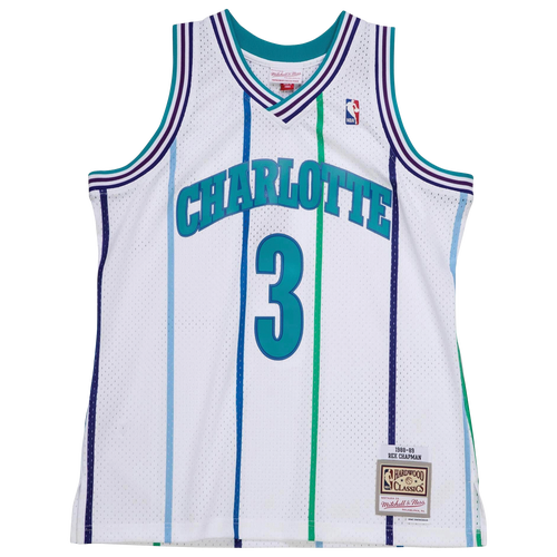 

Mitchell & Ness Mens Charlotte Hornets Mitchell & Ness Hornets Swingman Jersey - Mens White Size M