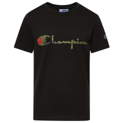 Boys' Grade School - Champion Script T-Shirt - Black/Green