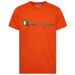 Boys' Grade School - Champion Script T-Shirt - Orange/Black