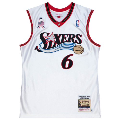 

Mitchell & Ness Mens Allen Iverson Mitchell & Ness 76ers '02 Authentic ASG Jersey - Mens White Size XL