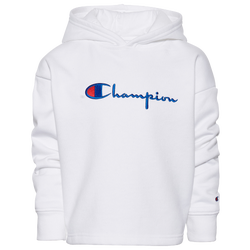 Girls' Preschool - Champion Premium Fleece Boxy Hoodie - White/White
