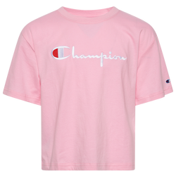 Girls' Grade School - Champion C-Life Box T-Shirt - Pink/White