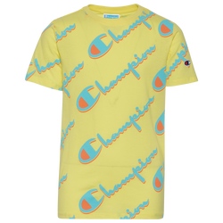 Boys' Grade School - Champion Drop Shadow AOP T-Shirt - Yellow/Blue/Orange