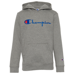 Boys' Grade School - Champion Heritage Premium Fleece Hoodie - Grey/Blue