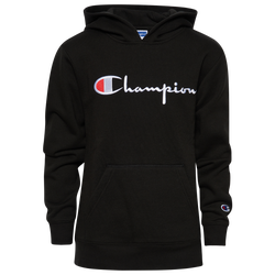 Boys' Grade School - Champion Heritage Premium Fleece Hoodie - Black/White